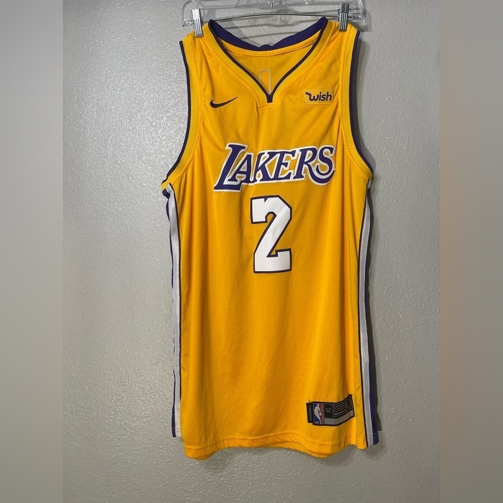 Nike Los Angeles Lakers Lonzo Ball Nba Yellow Jersey Size 52